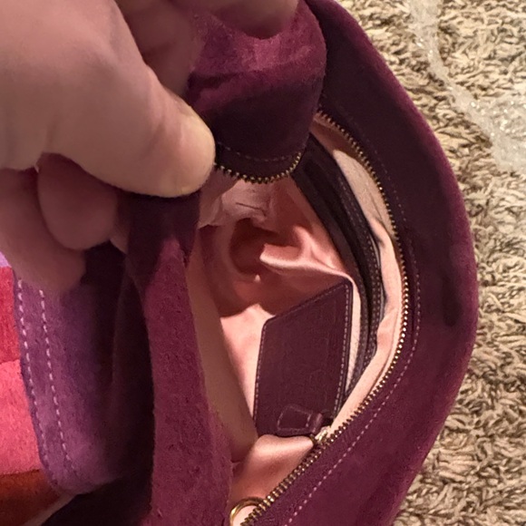 Coach Multicolor Suede Shoulder Bag - Picture 5 of 7